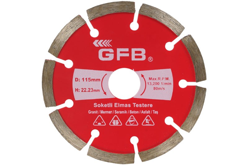 2390 GFB SOKETLİ ELMAS BETON MERMER KESME 230