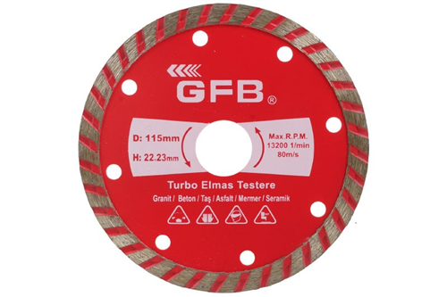 2386 GFB TURBO ELMAS MERMER GRANİT KESME 180