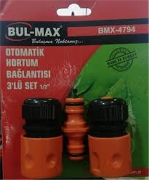 BULMAX OTOMATİK HORTUM BAĞLANTI 3LÜSET 1/2 BMX4794