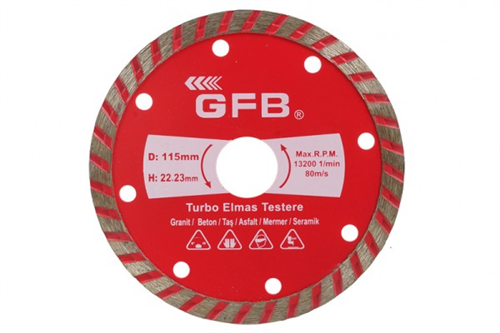 2387 GFB TURBO ELMAS MERMER GRANİT KESME 230